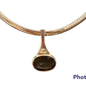 925 Sterling Silvere Pendant/Slide with Onyx Setting - CHAIN NOT INCLUDED